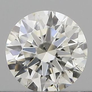 0.34 Carat Round H SI1 EX IGI Natural Diamond