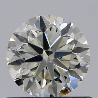 0.60 Carat Round K VVS2 GD VG EX GIA Natural Diamond