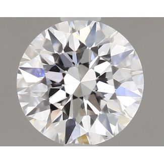 0.4 Carat Round D VVS2 EX GIA Natural Diamond