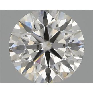 0.50 Carat Round H SI1 EX GIA Natural Diamond