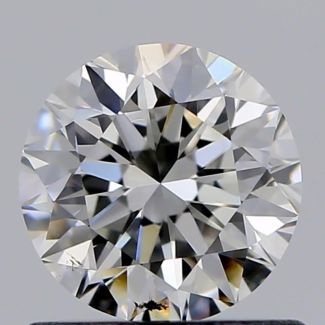 0.72 Carat Round H SI1 VG EX GIA Natural Diamond