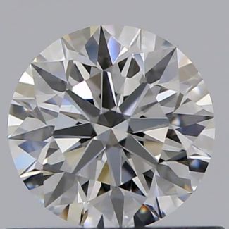 0.52 Carat Round E VVS2 EX GIA Natural Diamond