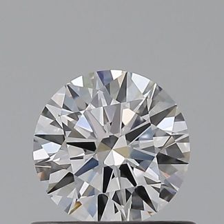 0.53 Carat Round D VVS1 EX GIA Natural Diamond