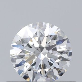 0.45 Carat Round F VVS2 EX GIA Natural Diamond