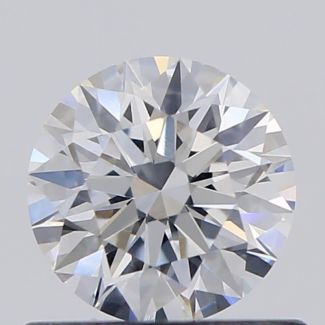 0.53 Carat Round F SI1 EX GIA Natural Diamond