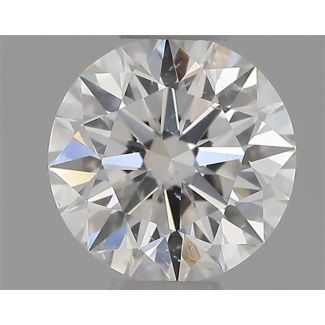 0.32 Carat Round F SI2 EX GIA Natural Diamond