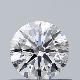 0.56 Carat Round F SI1 EX GIA Natural Diamond