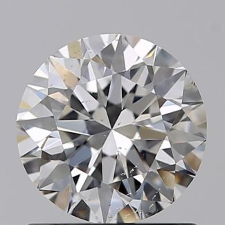 0.90 Carat Round F SI2 EX GIA Natural Diamond