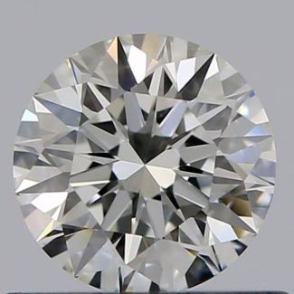 0.50 Carat Round I VVS2 EX GIA Natural Diamond