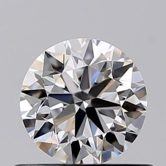 0.51 Carat Round F VVS2 VG EX GIA Natural Diamond