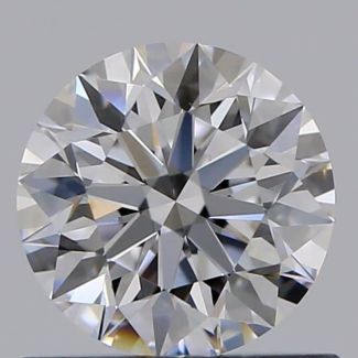 0.63 Carat Round D VVS2 EX GIA Natural Diamond