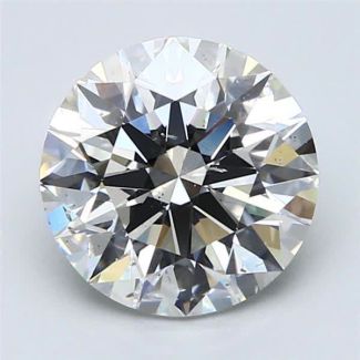 3.01 Carat Round H SI1 EX GIA Natural Diamond