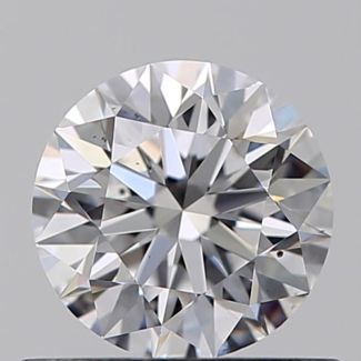 0.53 Carat Round D VS2 EX GIA Natural Diamond