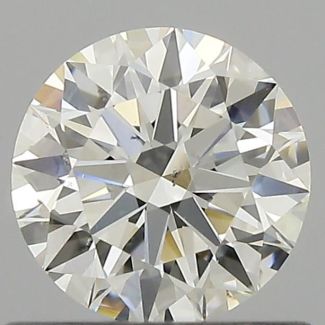 0.57 Carat Round H VS2 EX GIA Natural Diamond