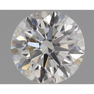 0.53 Carat Round H VVS2 EX GIA Natural Diamond