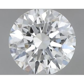 0.42 Carat Round F VVS2 EX GIA Natural Diamond