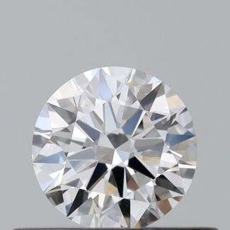 0.39 Carat Round E VVS2 EX GIA Natural Diamond