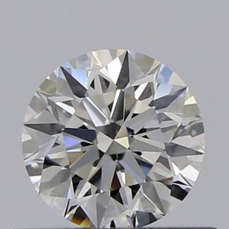 0.41 Carat Round I VVS1 EX GIA Natural Diamond