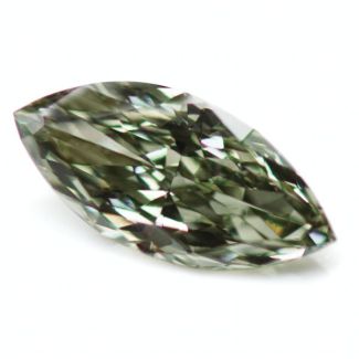 0.57 Carat Marquise Fancy Yellowish Green VS1 - GD GIA Natural Diamond