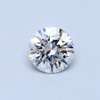 0.44 Carat Round D VS2 VG EX GIA Natural Diamond