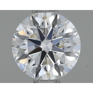 0.61 Carat Round E VVS2 EX GIA Natural Diamond