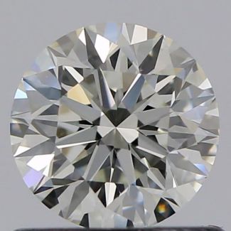 0.63 Carat Round I VVS2 EX GIA Natural Diamond