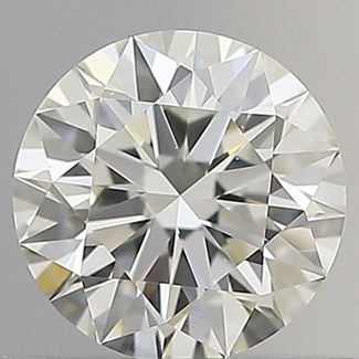 0.61 Carat Round H VVS1 EX IGI Natural Diamond