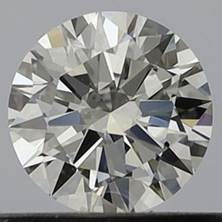 0.43 Carat Round F VVS1 EX GIA Natural Diamond