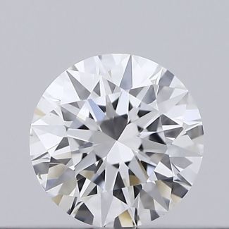 0.19 Carat Round D VVS2 EX GIA Natural Diamond