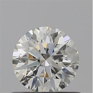 0.51 Carat Round H VVS2 EX IGI Natural Diamond