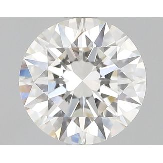 0.51 Carat Round H VVS2 EX GIA Natural Diamond