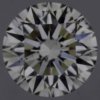 1.51 Carat Round K Faint Brown SI1 EX GIA Natural Diamond