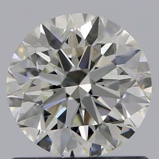 0.80 Carat Round I VVS2 EX GIA Natural Diamond