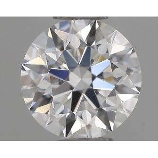 0.45 Carat Round F VVS1 EX GIA Natural Diamond