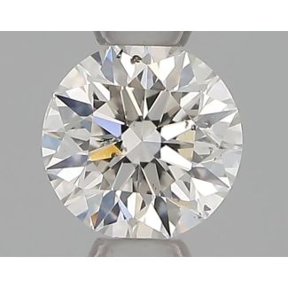 0.31 Carat Round H SI2 EX GIA Natural Diamond