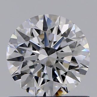 0.63 Carat Round E VVS1 EX GIA Natural Diamond