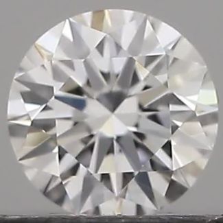 0.19 Carat Round D VVS2 EX GIA Natural Diamond