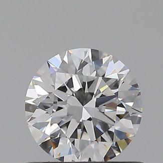 0.6 Carat Round D VVS2 EX GIA Natural Diamond