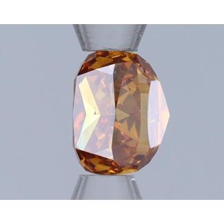 0.51 Carat Cushion Modified Fancy Yellow Orange I1 - VG GD GIA Natural Diamond