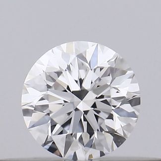 0.19 Carat Round D VVS2 EX GIA Natural Diamond