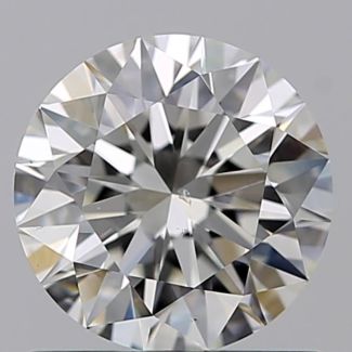 0.81 Carat Round H SI1 EX GIA Natural Diamond