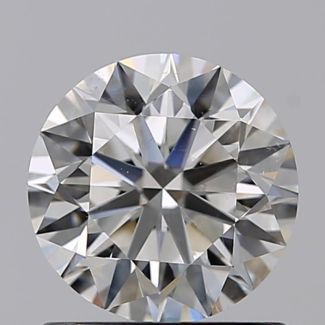 0.91 Carat Round H SI1 VG EX GIA Natural Diamond