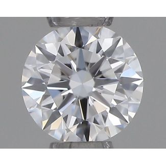 0.21 Carat Round D VVS1 EX VG GIA Natural Diamond