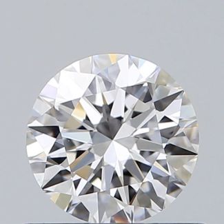 0.53 Carat Round D VVS1 EX GIA Natural Diamond