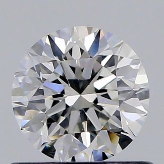 0.60 Carat Round F VS2 VG EX GIA Natural Diamond