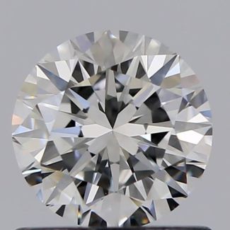 0.70 Carat Round F VVS2 VG EX GIA Natural Diamond