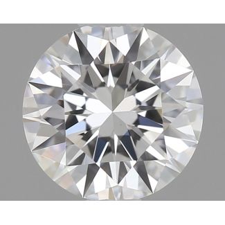 0.52 Carat Round F VVS2 EX GIA Natural Diamond