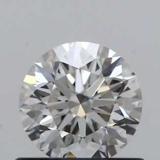 0.55 Carat Round H VVS1 EX GIA Natural Diamond