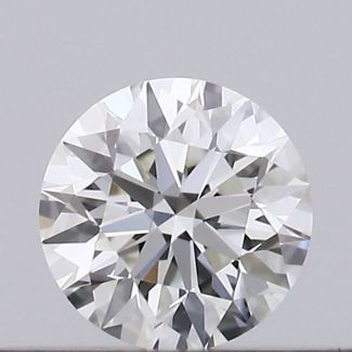 0.18 Carat Round H VVS1 EX GIA Natural Diamond