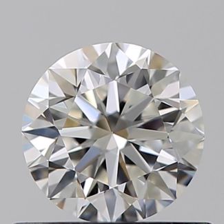 0.51 Carat Round H VVS2 VG EX GIA Natural Diamond